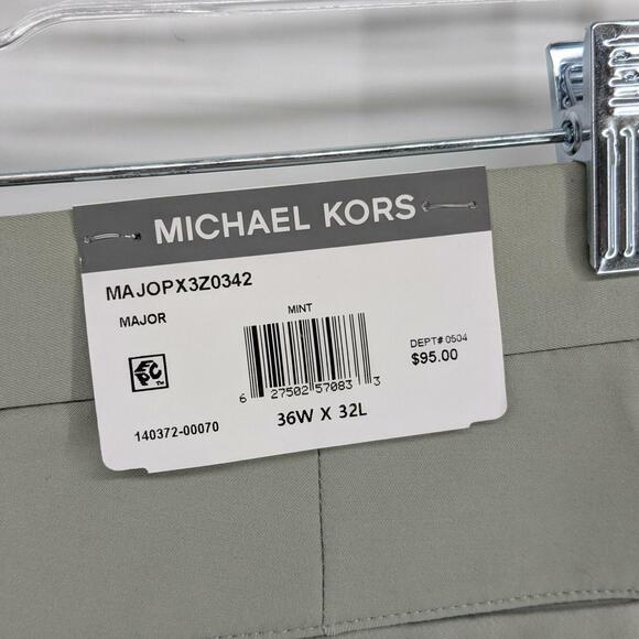 Michael Kors Men's Classic Fit Performance Stretch Dress Pants Green 36 x 32 - Picture 3 of 7
